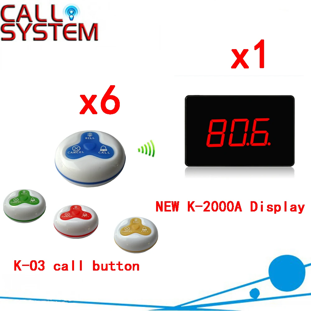 Беспроводная ресторанная настольная кнопка вызова система для обслуживания