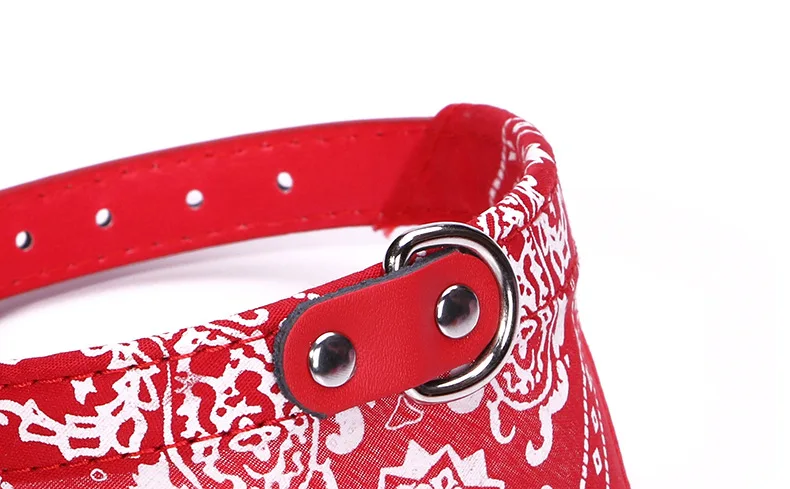 Jacquard PU Leather Neckerchief Collars With Print Triangular scarf For Cat Dog Pet Supplies Bichon Frise | Дом и сад