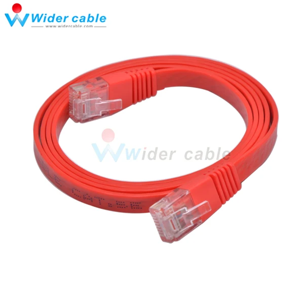 Белый плоский компьютерный кабель 30AWG 8P8C RJ45 неизолированный медный патч корд CAT5e
