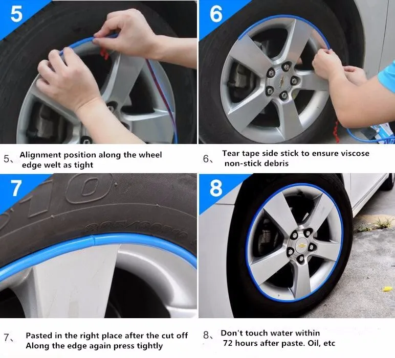 HOT car styling 8 M Car Wheel Hub Tire Sticker for Hyundai elantra ix35 solaris accent i30 ix25 tucson 2016 i20 i40 Accessories |