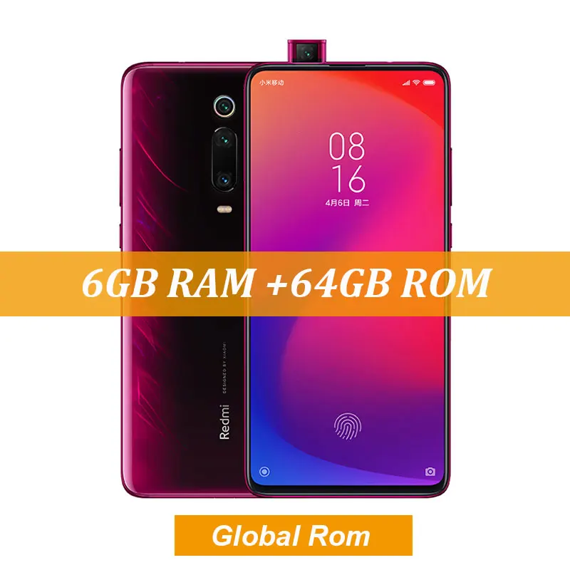 Global Rom Red Xiaomi Redmi K20 Global Rom 6 ГБ 64 Гб Восьмиядерный процессор Snapdragon 730 6,39 ''AMOLED экран 48MP камеры 4000 мАч - Цвет: Global Rom Red