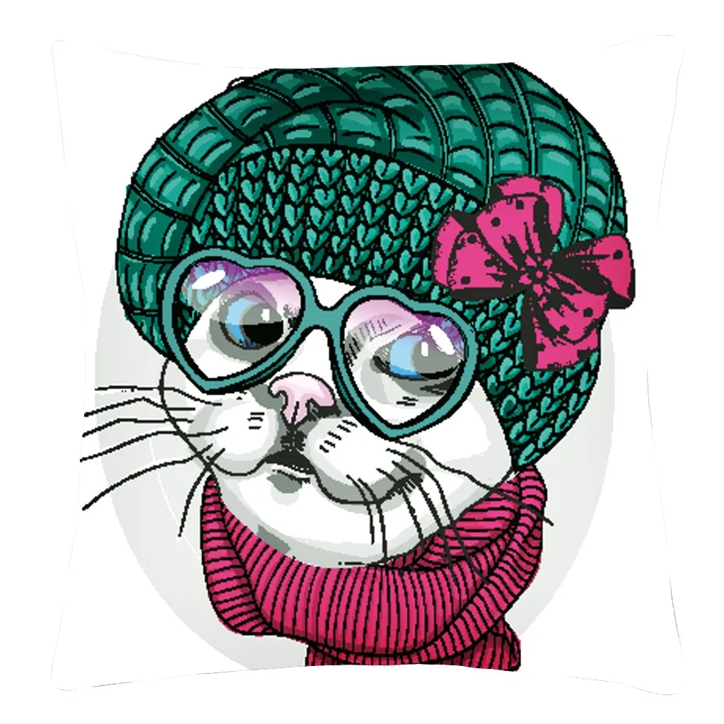 Наволочка для подушки с принтом животных декоративная детская наволочка