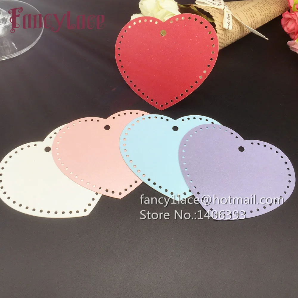 

50PCS Paper Love Heat Hang Tags Gift Cards Message Cards for Valentine's Day Party Decoration diy wish tree card Wedding Favor