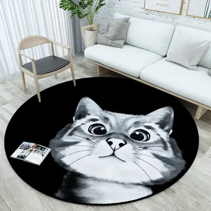 

Creative Cartoon Round Carpet Cute Bedroom Home Coffee Table Bedside Hanging Basket Computer Chair Mat