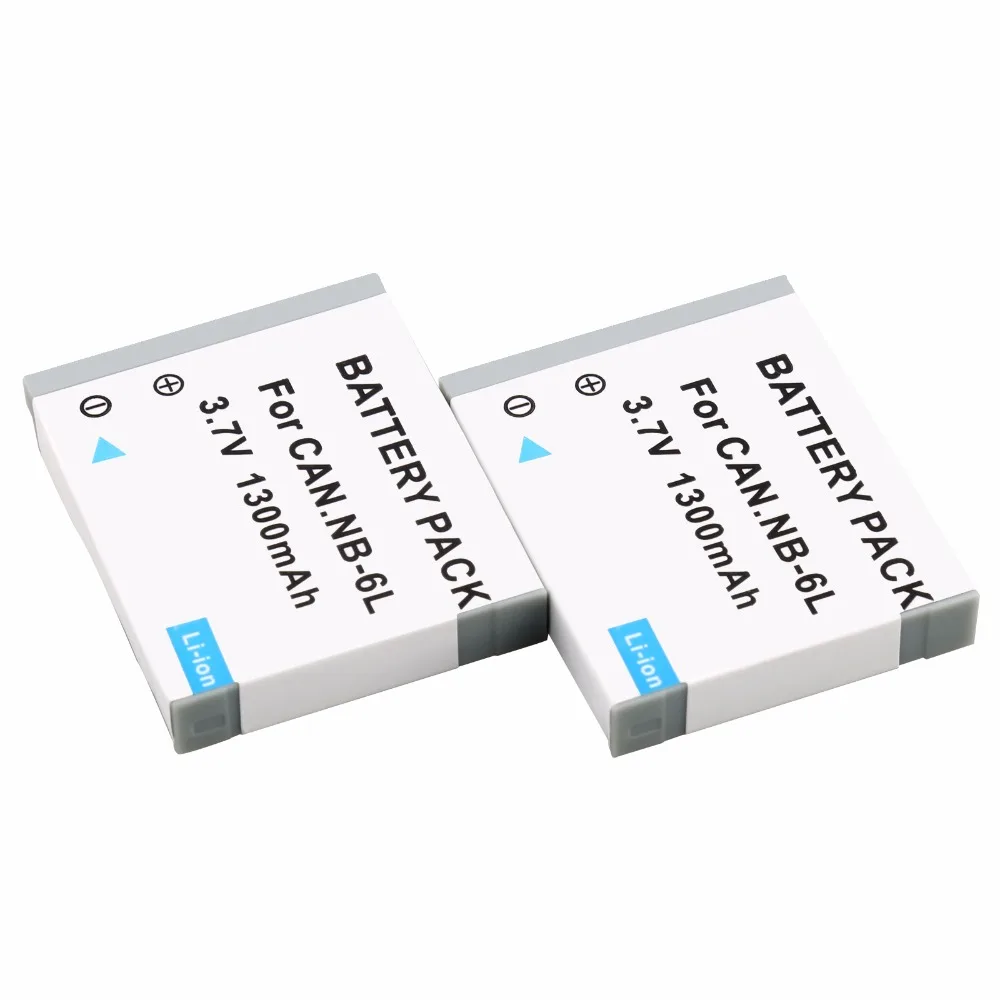 

PROBTY 2Pcs NB-6L NB 6L NB6L Battery For Canon PowerShot D10 S90 SD1200 SD1300 SD3500 SD770 SD980 IS IXY 25 IS SX710 HS Camera