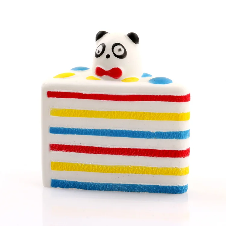 Кольцо Мягкой медленный отскок Squishy имитация Еда мультфильм Радуга Panda сэндвич