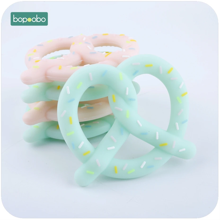 

Bopoobo 5 шт. прекрасный силиконовый Прорезыватель для зубов Pretzel DIY хлебная палочка для прорезывания зубов кулон для кормления Ожерелье Подвес...