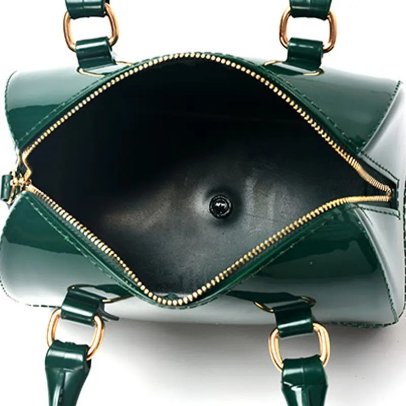MS Хеди Новый Для женщин силиконовые сладкий Карамельный цвет Твердые Tote Сумки