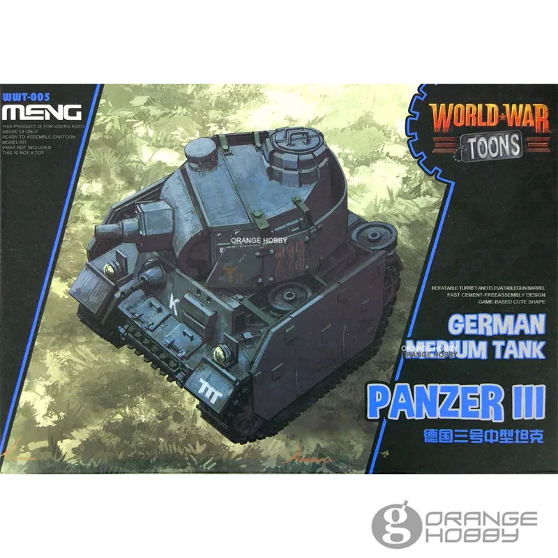 OHS Meng WWT005 Q Versin немецкий Средний панцирный Танк III WWT006 советский средний танк T34/76