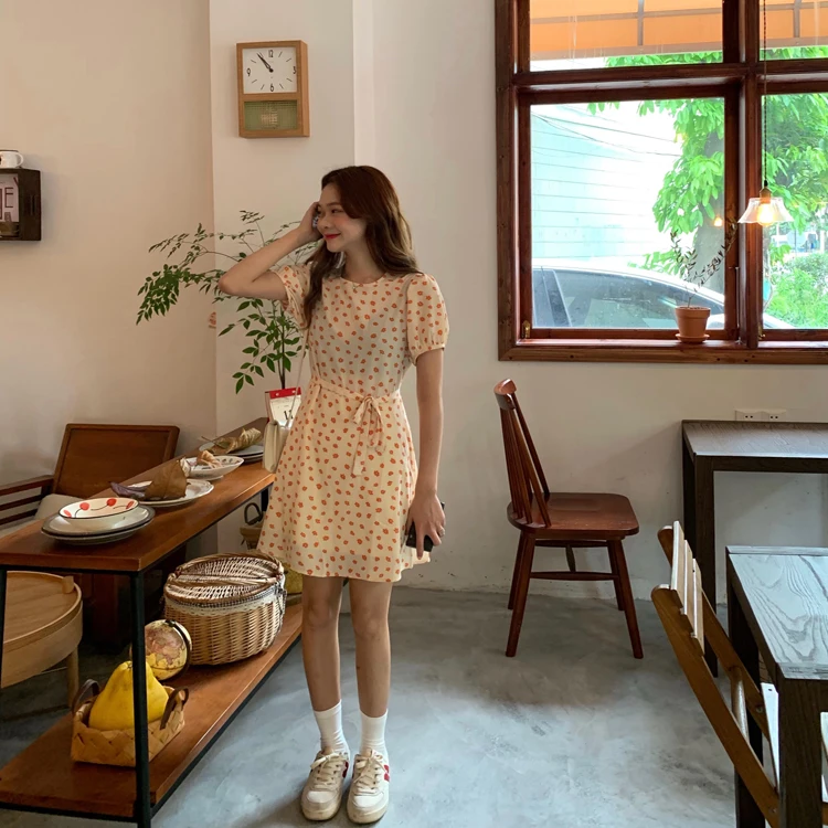 Винтажное ретро платье в горошек с завышенной талией женские красивые платья