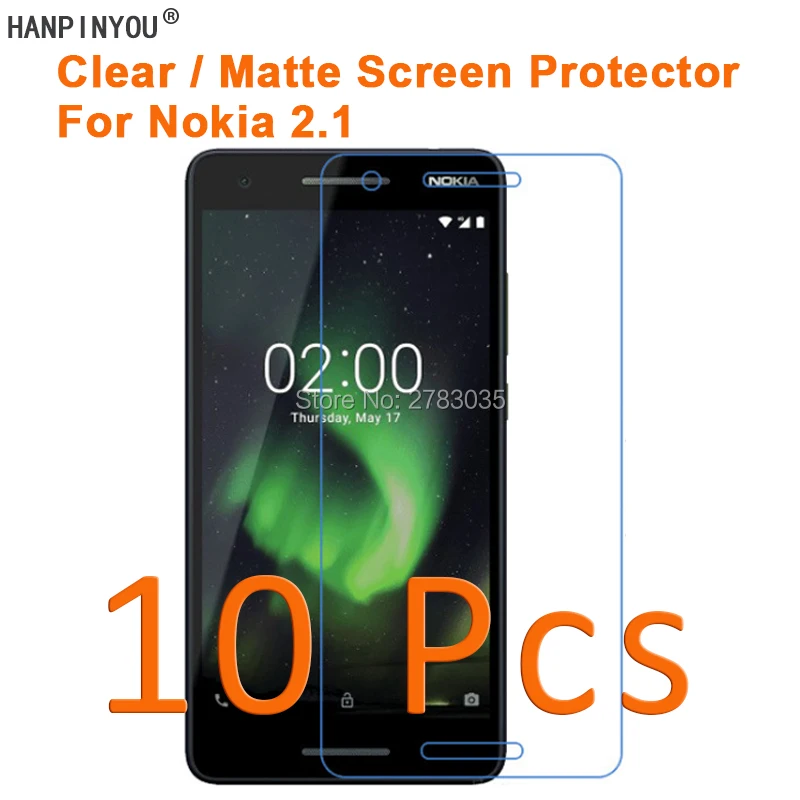 10 шт./лот для Nokia 2 1 TA 1080 1092 HD Прозрачная/Антибликовая матовая защитная пленка