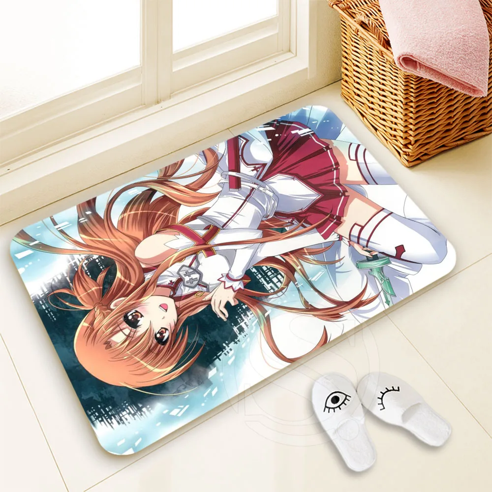 H-P239 Пользовательские Меч Искусство Интернет #22 Doormat Home Decor 100% Полиэстер Шаблон
