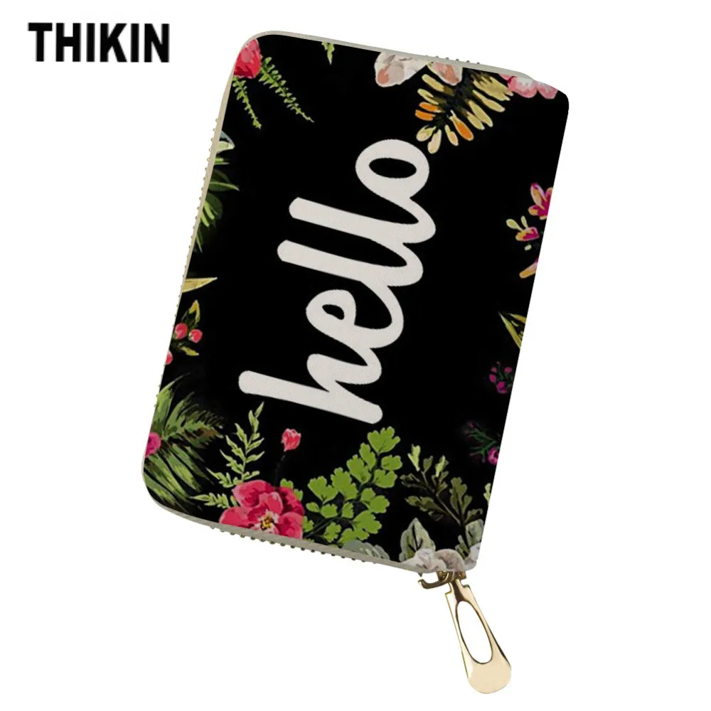 Женский кошелек с надписью THIKIN Hello повседневный защитный чехол для кредитных