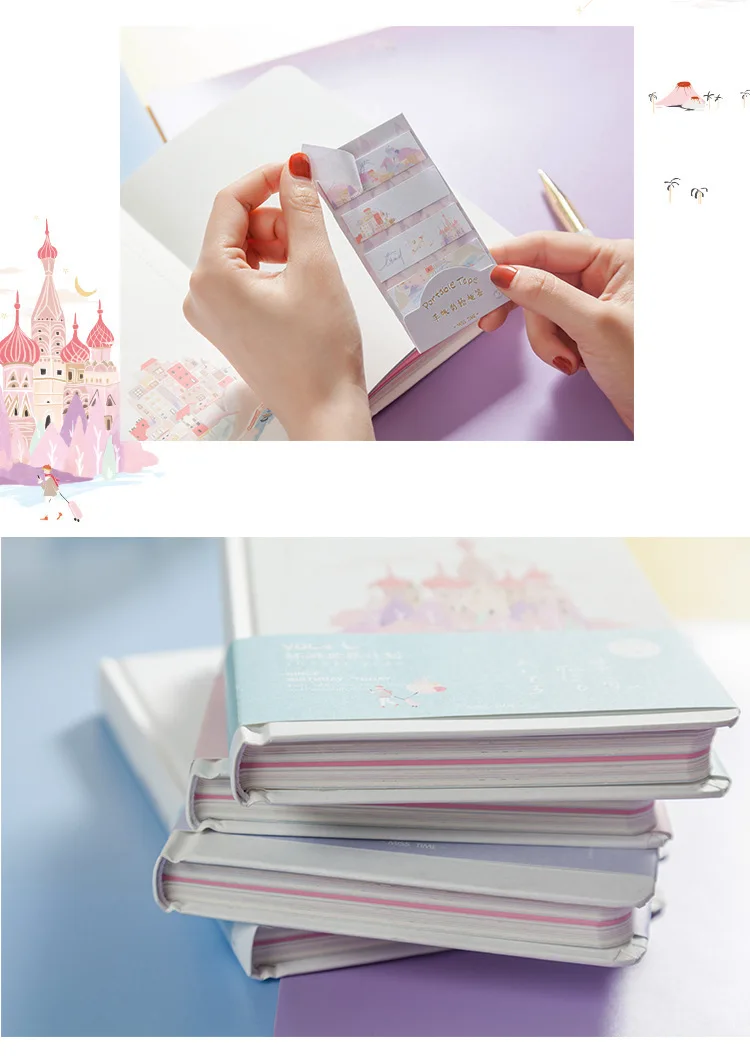 Книжка-раскраска в твердом переплете, Подарочная коробка, блокнот Sakura, серия, креативная, свежесть, для девочек, карманный, Bullet Journal, подарок на день рождения