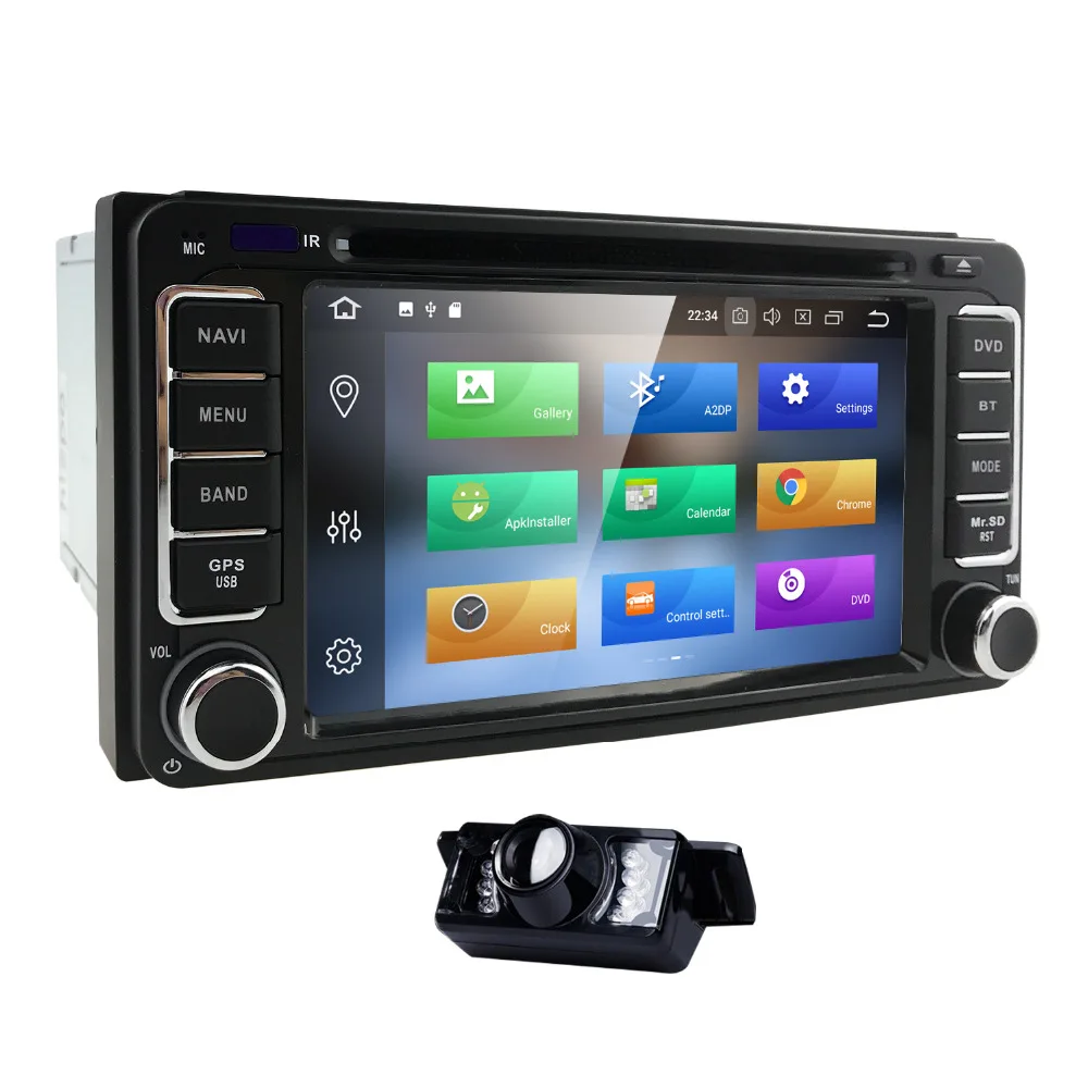 2 din автомобильный радиоприемник Android 8 0 dvd плеер для Toyota Land Cruiser 100 200Rav4 Corolla 150 Prado 120