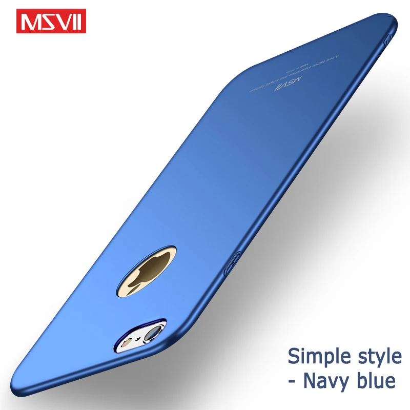 Blue Чехол Msvii для iPhone 6 6 S чехол Роскошный Матовый чехол для iPhone 6 S Plus Чехол-держатель с кольцом для Apple iPhone 6S Plus чехол s - Цвет: Blue
