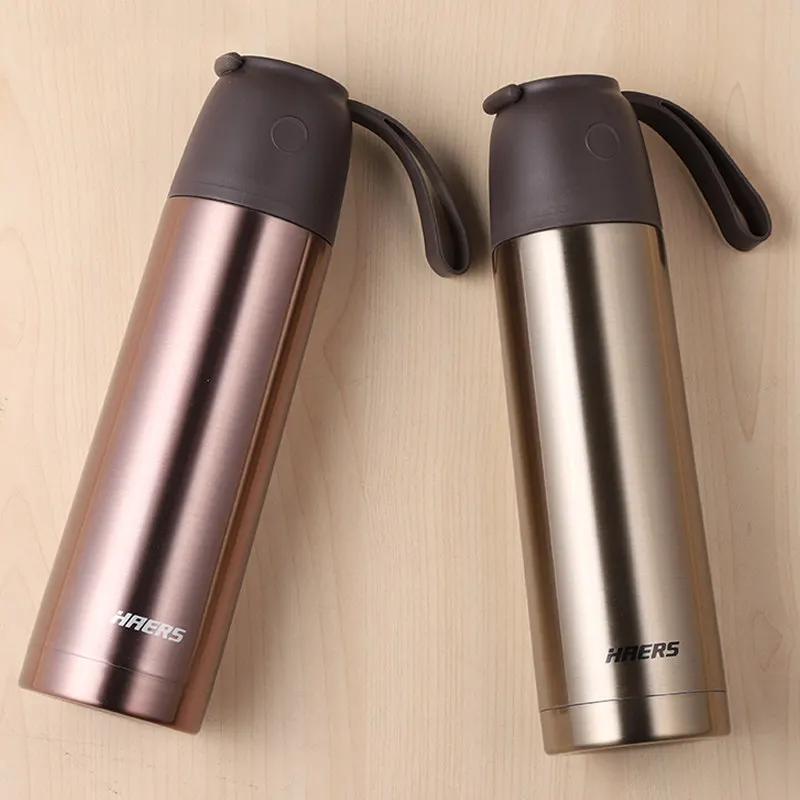 Haers 500 мл Термос 304 нержавеющая сталь BPA бесплатно термосы с веревкой для спорта на