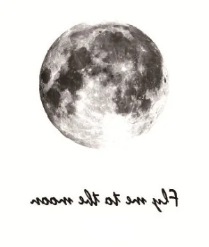 Новый дизайн винтажные наклейки с серой Луной и английской надписью Fly me to Moon для