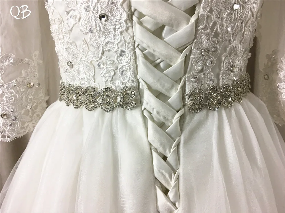 Длинные свадебные платья ТРАПЕЦИЕВИДНОЕ платье из тюля с кружевом бусинами и