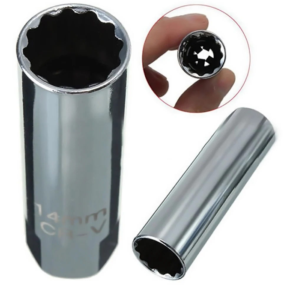 14mm 12 PT Point Remover Wrench MINI Spark Plug Socket Thin Wall 3/8&quot Drive For BMW Mercedes Toyota Peugeot |