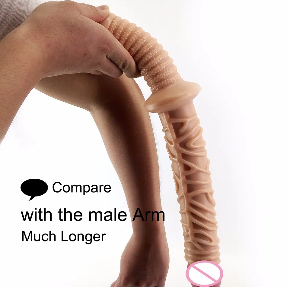 1 шт. водонепроницаемый реалистичный мягкий фаллоимитатор с ручкой 42*4 5 см |