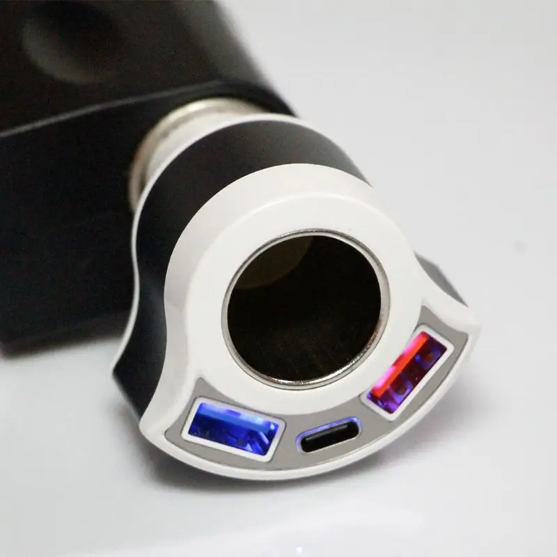 12V розетка для автомобильного прикуривателя type C 2 порта USB QC 3,0 быстрое зарядное устройство Универсальный адаптер питания для iPhone samsung мобильный телефон