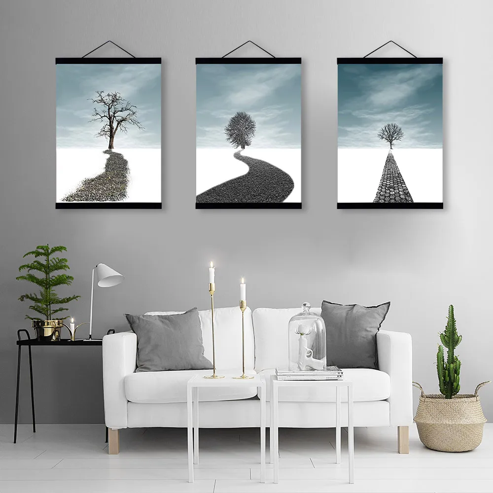Landscape Photo Abstract Tree Canvas Poster Print Large Wall Art Picture Paintings No Frame Modern Nordic Living Room Home Decor | Дом и сад