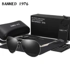 Очки солнцезащитные Мужские поляризационные, винтажные модные солнечные очки HD с УФ-защитой, для вождения, 2021
