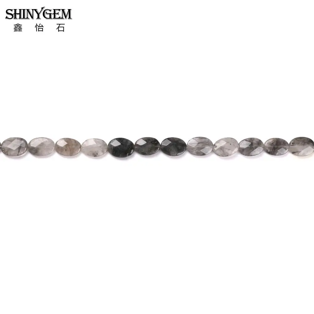 ShinyGem 15*20 мм/18*25 мм граненые искусственные овальные бусины серые зеркальные для