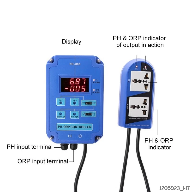 Цифровой рН ORP Redox 2 в 1 контрольный прибор с реле мощности на выходе электродный