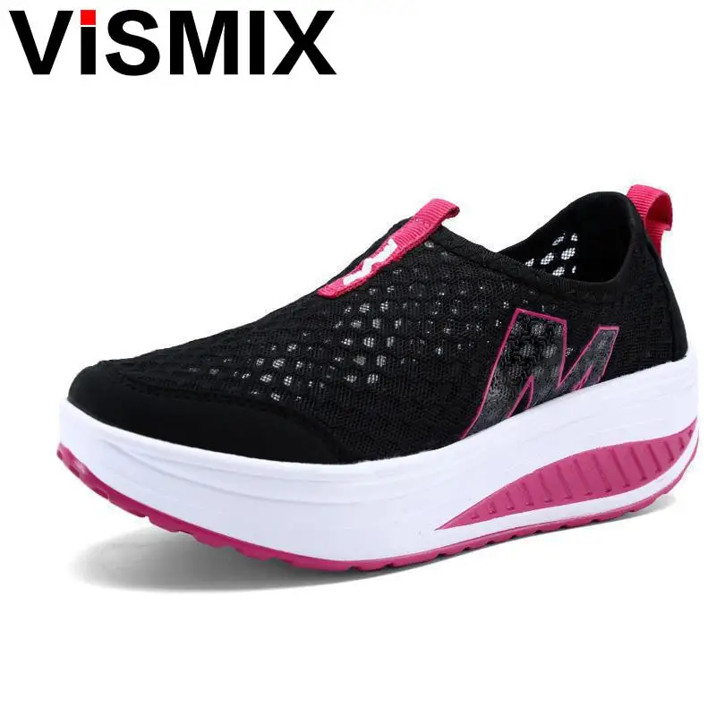 VISMIX Hot Selling 2017 Fashion Floral Print Leather Platform Evelator Shoes Women Swing Wedge Casual 5 Cm | Обувь