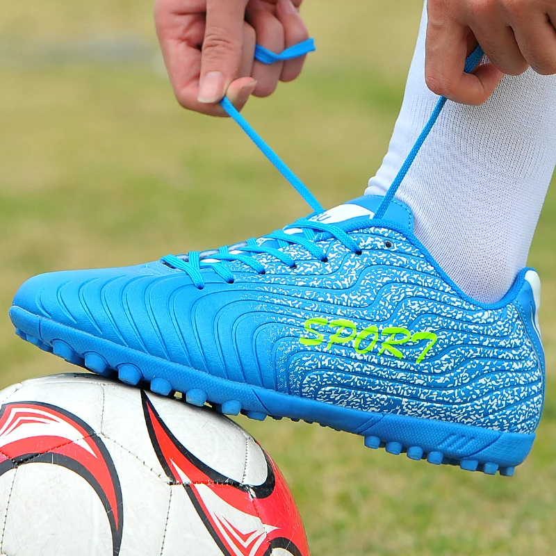 Оригинальные мужские футбольные бутсы тренировочные длинные шипы для детей Phantom