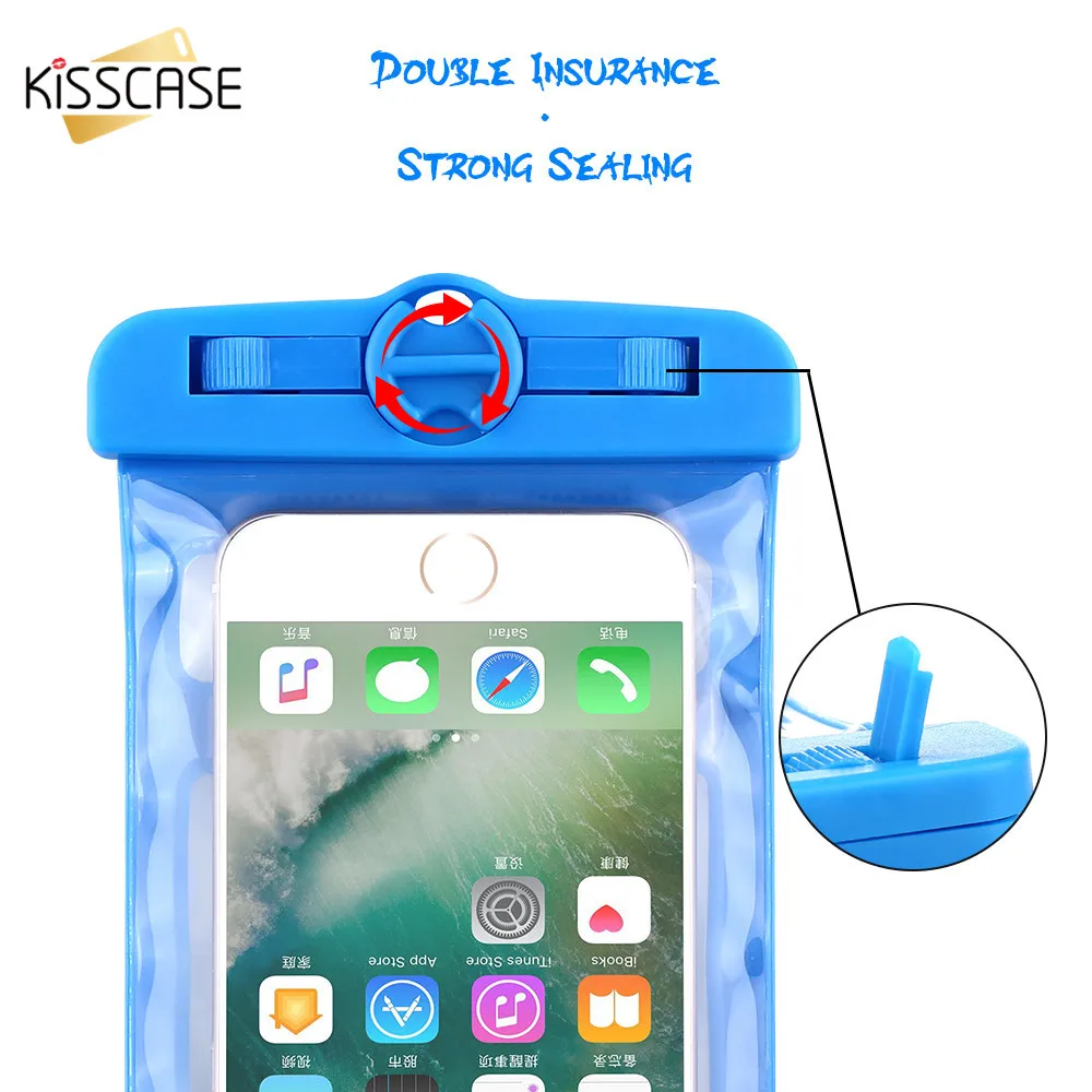 KISSCASE IPX8 Водонепроницаемый чехол чувствительное касание для samsung несколько