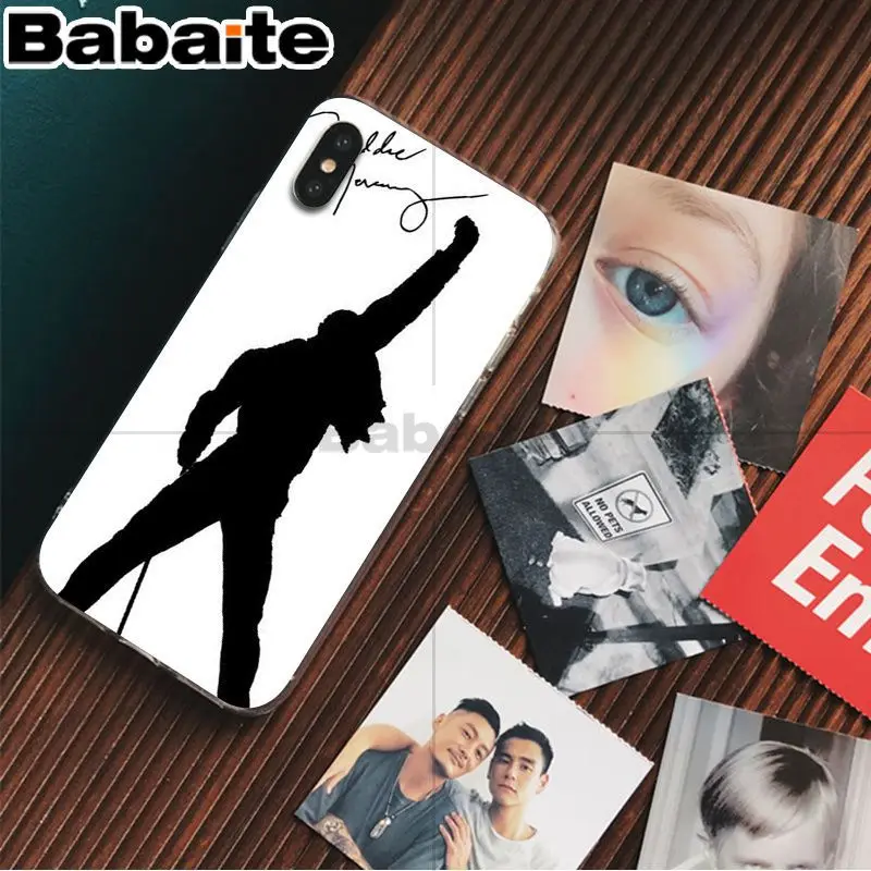 Freddie Mercury Queen band роскошный качественный чехол для телефона iPhone 8 7 6 6S Plus X XS max 10 5 5S SE XR