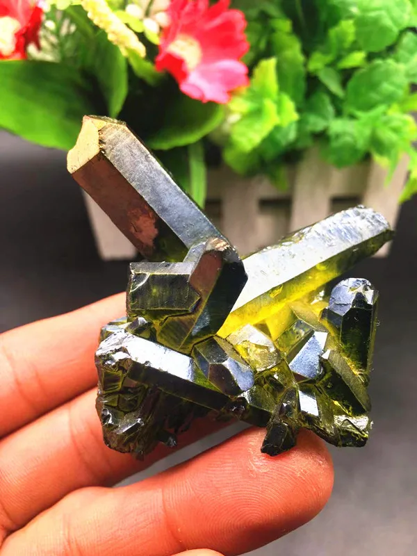 Ангел aura crystal кварц титановый цветок натуральные камни и минералы камень