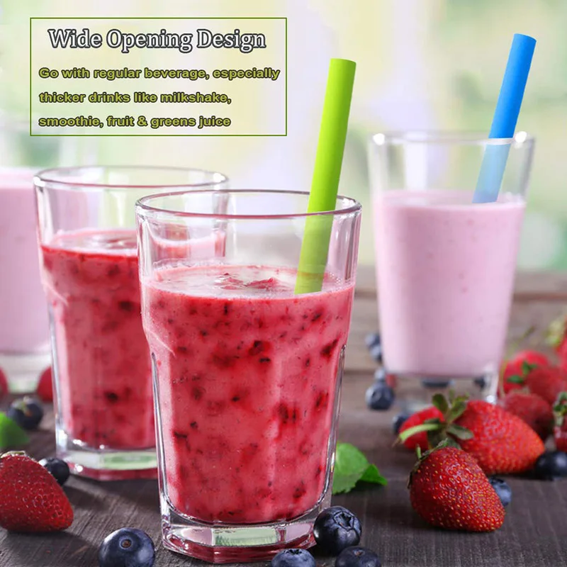 Многоразовые силиконовые трубочки для напитков WALFOS 12 шт./компл. очень длинные