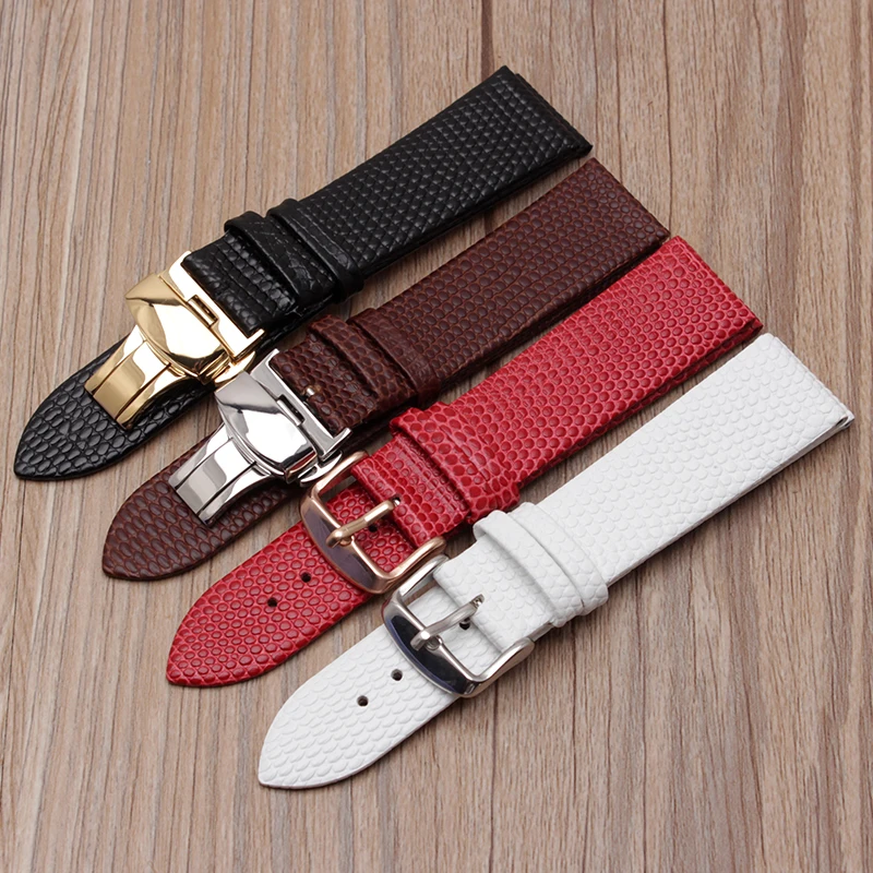 

UYOUNG watchbands leather watchbands 14/ 16/18/20mm White Brown free shipping