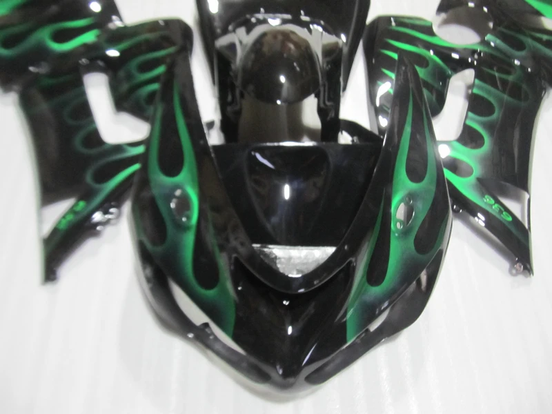 4 подарка обтекатель комплект для Kawasaki ninja ZX6R 05 06 Обтекатели с зеленым пламенем
