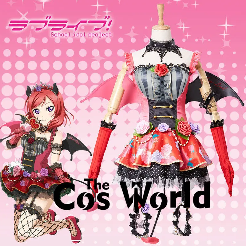 LoveLive! Платье-тройка Love Live Nishikino Maki Bat футболка с надписью Маленький чертенок