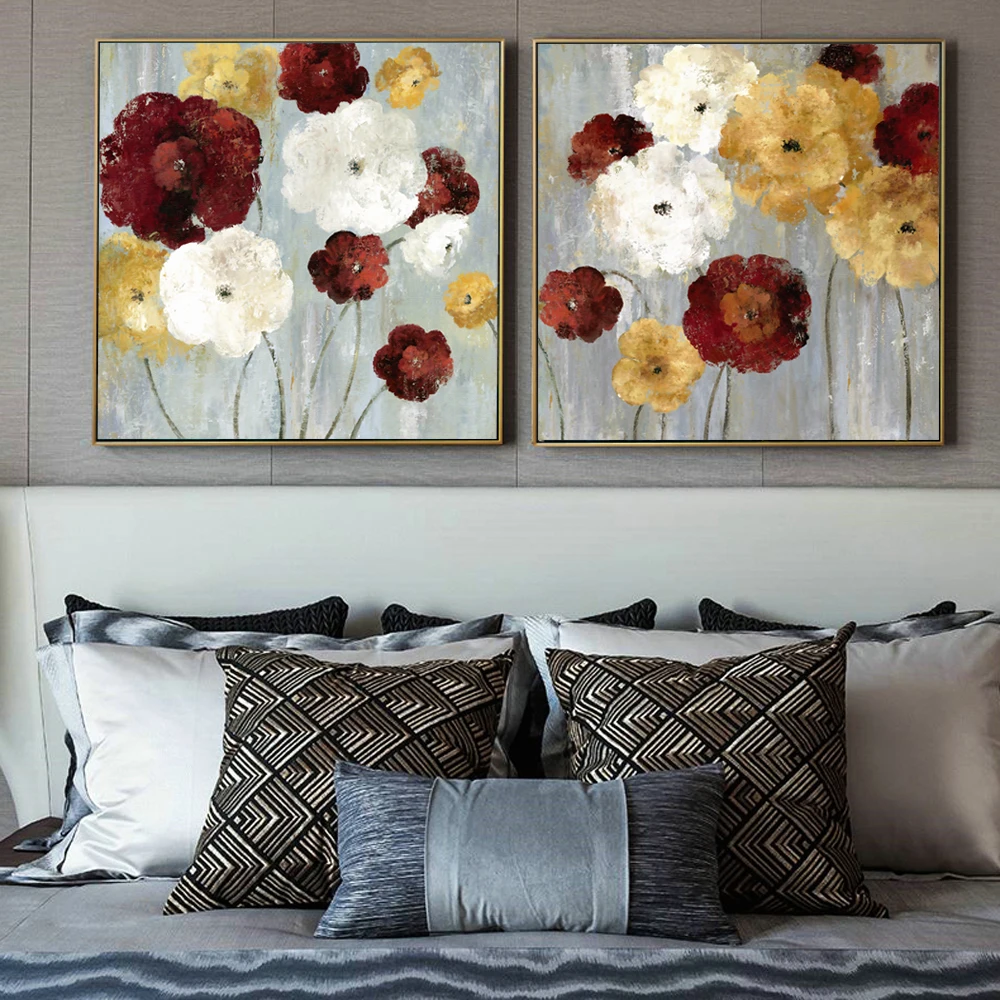 

Abstract Flowers Canvas Paintings On The Wall Art Prints Flowers Posters And Prints Wall Picture For Living Room Wall Decoration