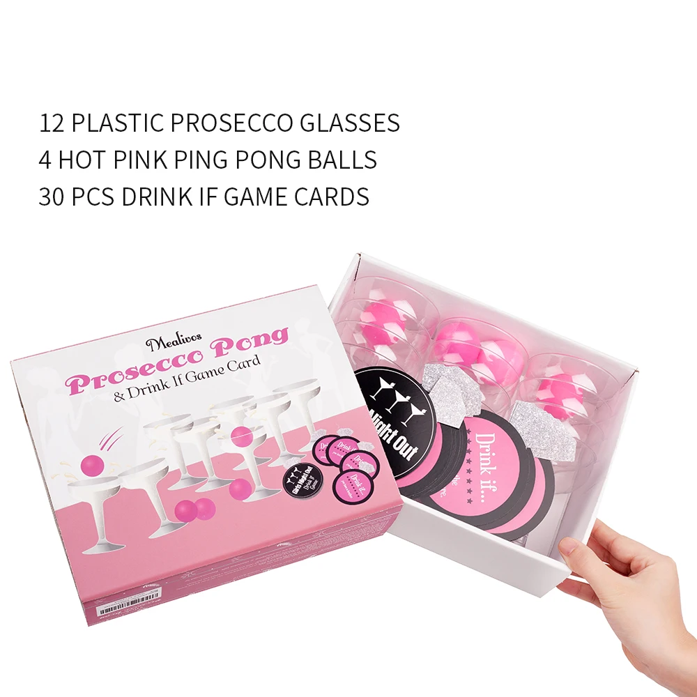 Mealivos говорящие столы Prosecco Pong оригинальная Питьевая игра и забавная альтернатива пиву понг идеальный секретный санта