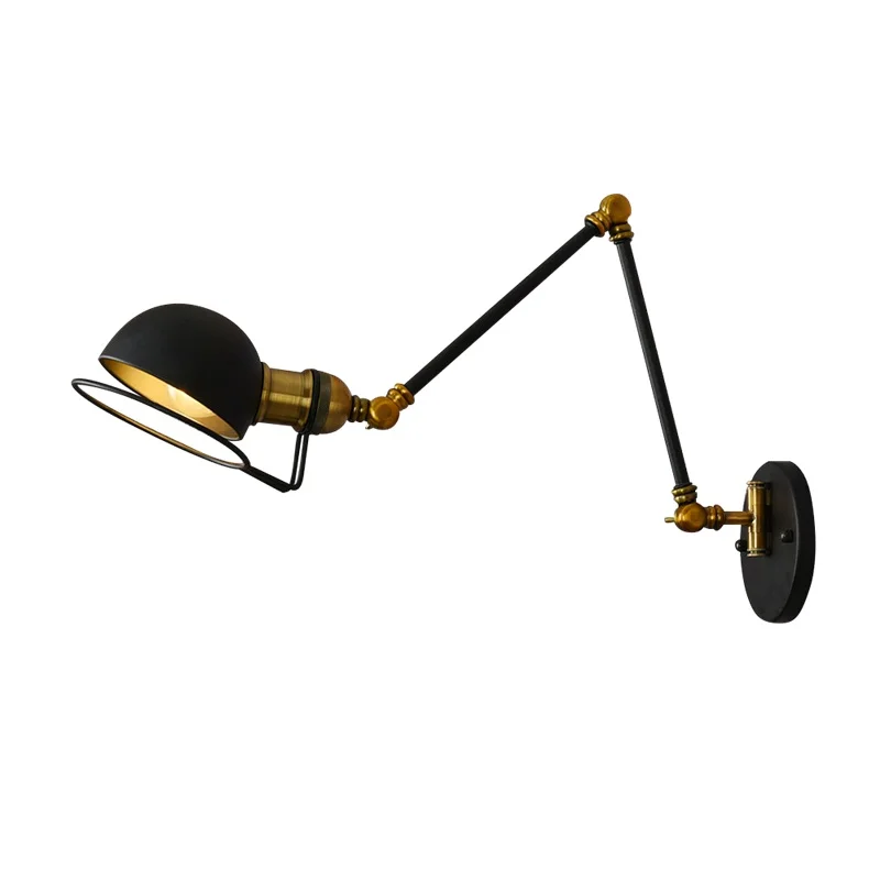 

Лофт стиль двойные длинные руки настенные бра железные антикварные лампы Эдисона промышленные винтажные светодиодные Настенные светильники для внутреннего освещения