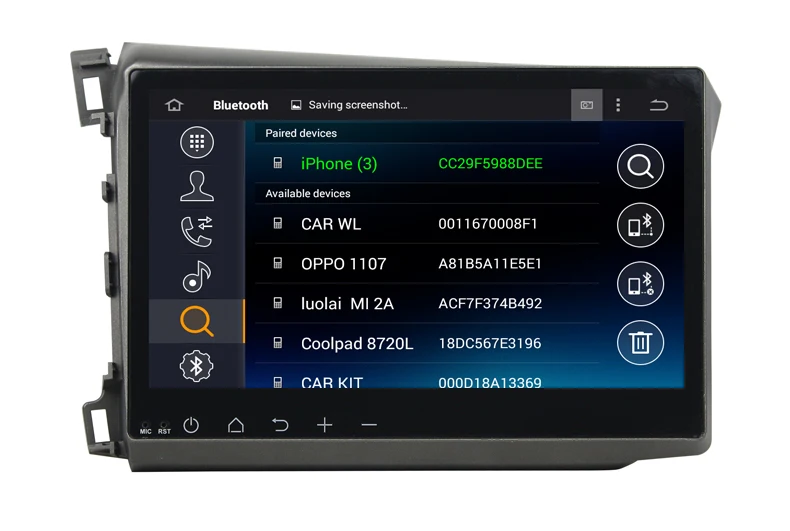 1024*600 HD экран PX5 android 10 автомобильное радио gps навигация для Honda civic 2012 2013 2014 аудио