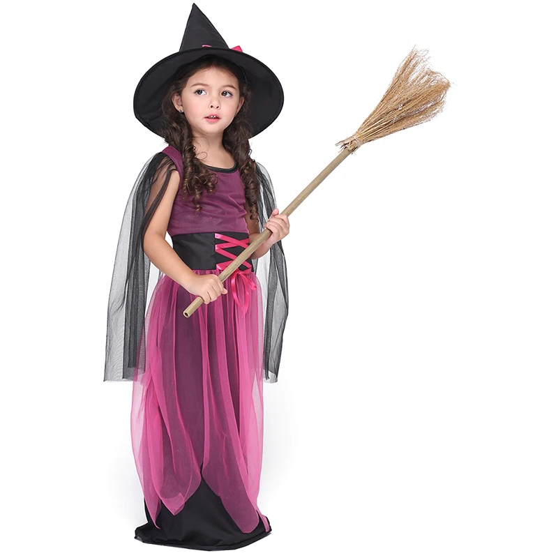 Костюм ведьмы для девочек Детский костюм на Хэллоуин карнавальный в стиле аниме