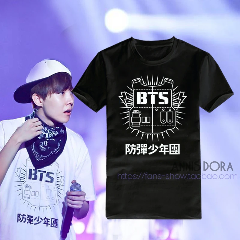 Футболка BANGTAN BOYS с коротким рукавом логотипом JUNGKOOK JIMIN SUGA|Мужские футболки| |