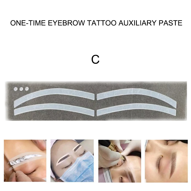 6 пар одноразовых бровей татуировки формирования вспомогательный стикер шаблоны Трафарет OR88|Трафареты для