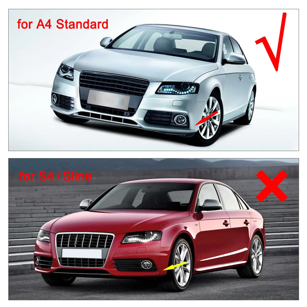 Передний спойлер из углеродного волокна для автомобиля Audi A4 B8 стандартный бампер