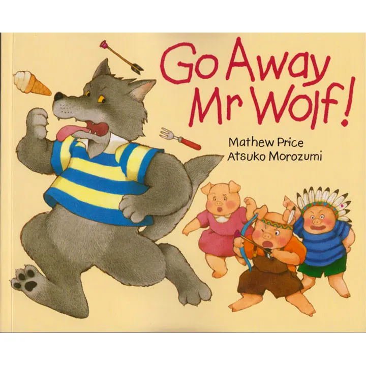 Книга на английском языке Go Away Mr Wolf 0-3 детская книга с картинками классическая