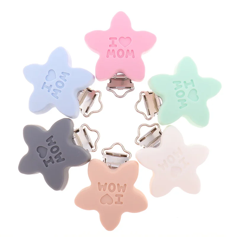 10 шт. силиконовые зажимы для I Love MOM BPA Free Детские Прорезыватели зубов ювелирные
