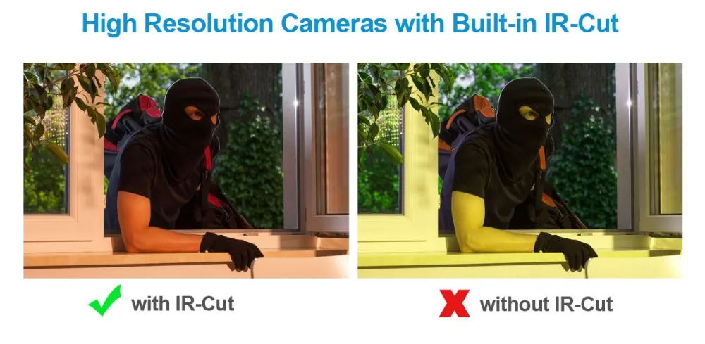 TMEZON AHD 1080P CCTV камера безопасности IR Cut день/ночное видение видео открытый водонепроницаемый ИК Пуля Камеры Наблюдения